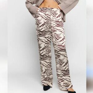 Reformation Silk Zebra Print Pants